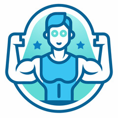 vector illustration of a cartoon builder