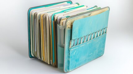 Binder with tabs and a pack of index cards