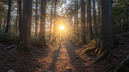 Obraz premium morning in the forest