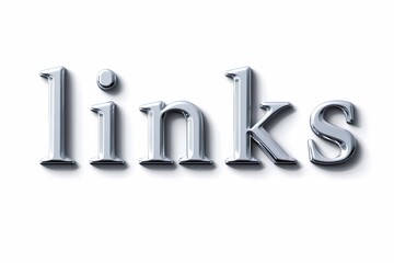 Metallic Links A Textural Word Graphic