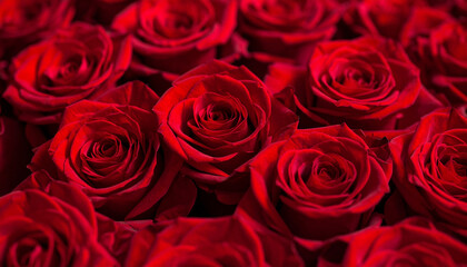 Obraz premium 赤いバラを繊細に描いた接写のリアル素材、通年向けイメージ Close-Up of a Red Rose with Delicate Detail, All-Season Image Material 