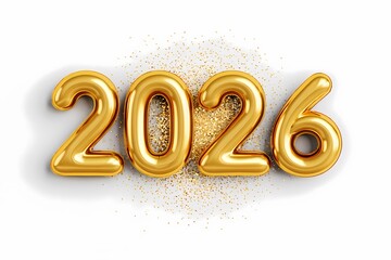 Golden Balloons Celebrating 2026