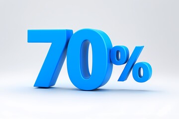 ThreeDimensional Render of Seventy Percent Discount