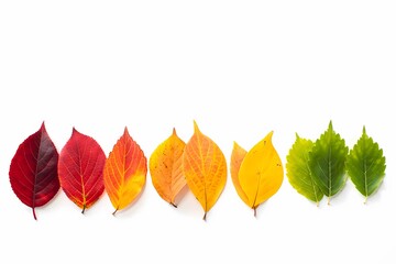 Autumnal Leaf Progression A Spectrum of Color