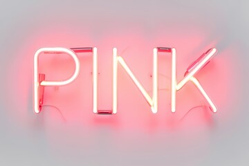 Neon Pink Sign A Minimalist Composition