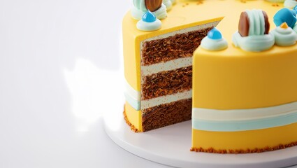 Layered Carrot Cake with Yellow Buttercream Frosting
