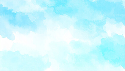 水彩で描かれた波模様の爽やかな背景, Refreshing Watercolor Wave Pattern Background
