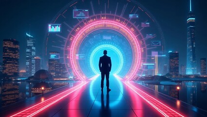 Futuristic Business Technology Concept