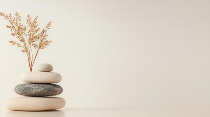 Natural balance in design, warm hues and simple organic objects