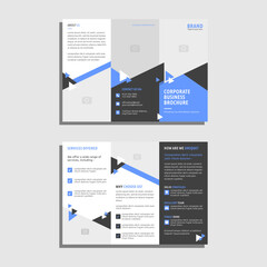 Modern corporate trifold brochure template | Business marketing design. multipurpose, promotion, agency, tri-fold, advertising, 