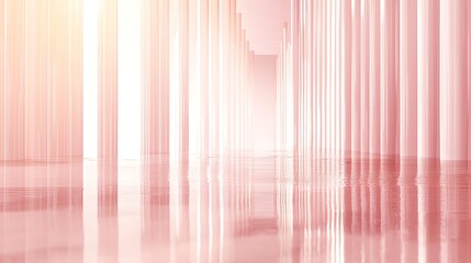 Minimalist abstract geometric shapes with soft shadows and glossy reflections, arranged in an aesthetically pleasing composition that emphasizes balance and harmony