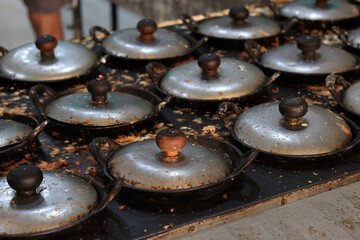Srabi is Traditional Javanese Pancake Made from Rice Flour, Sugar, and Coconut Milk