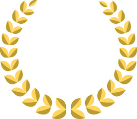 Golden Laurel Wreath Icon for Awards and Achievements