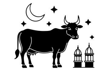 cow silhouette vector