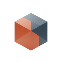 Polygonal Cube Illustration with Geometric Precision and a Modern Aesthetic Offering a Sense of Depth and Dimensionality on White Backdrop