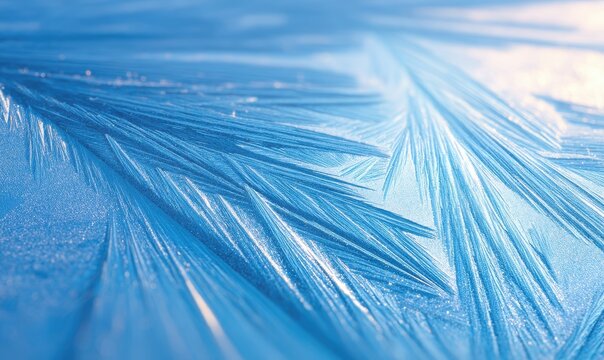Cristalli di ghiaccio astratti, texture blu fredda