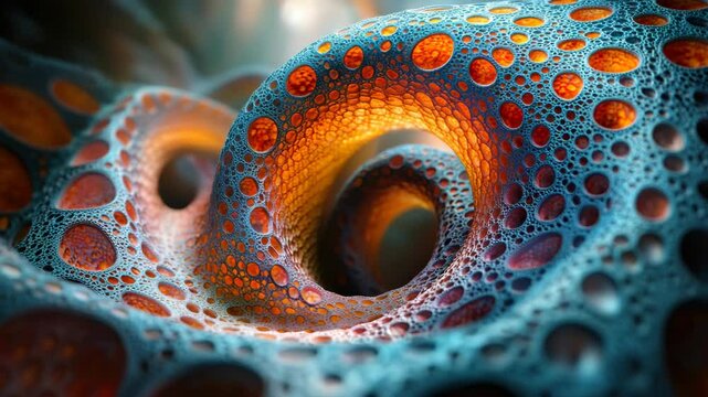 A close up view of the inside of a microscope microscope