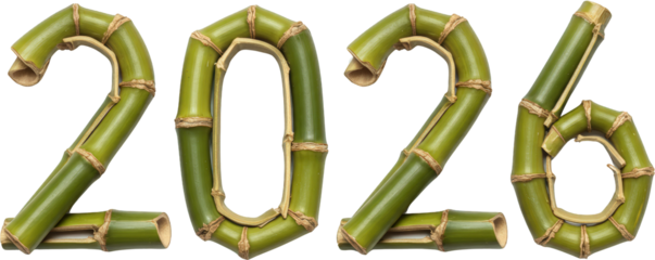 2026 New Year s Design Bamboo Number Arrangement for Eco Friendly Calendar