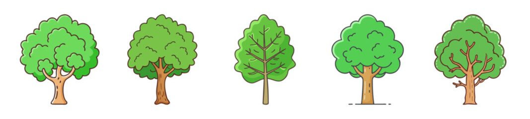 teak tree icon, teak tree line art - simple line art of teak tree, perfect for teak tree logos and icons