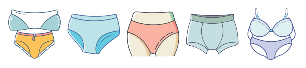 undergarments icon, undergarments line art - simple line art of undergarments, perfect for undergarments logos and icons