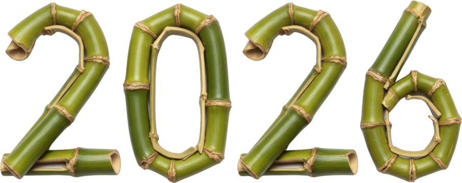 2026 New Year s Design Bamboo Number Arrangement for Eco Friendly Calendar