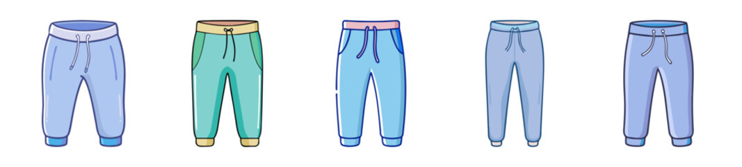sweatpants icon, sweatpants line art - simple line art of sweatpants, perfect for sweatpants logos and icons