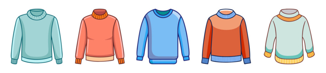 sweater icon, sweater line art - simple line art of sweater, perfect for sweater logos and icons