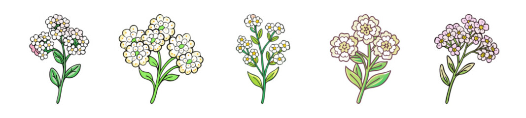 swee alyssumt flower icon, swee alyssumt flower line art - simple line art of swee alyssumt flower, perfect for swee alyssumt flower logos and icons