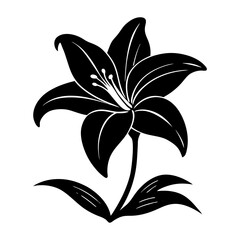 Easter Lily Silhouette vector illustration