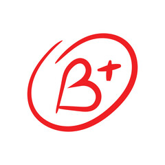 Score B Plus Red Label Hand Drawn