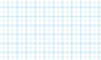 青と水色のトリプルラインがクロスするチェック柄