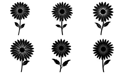 Daisy Silhouette vector illustration
