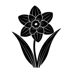 Daffodil Silhouette vector illustration