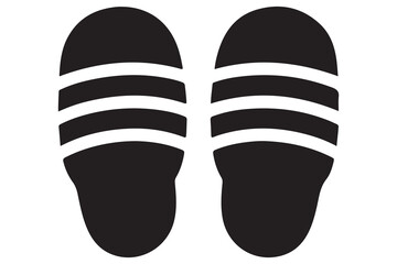 Slipper icon simple black and white illustration
