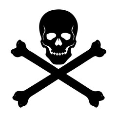Crossbones Silhouette vector illustration
