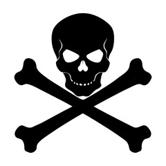 Crossbones Silhouette vector illustration