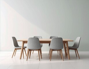 Custom AI Model　　テーブルと椅子のイラスト