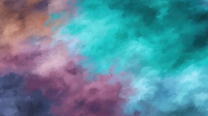 Abstract Teal, Purple, and Brown Swirl Texture