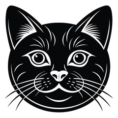 logo featuring british shorthair cat face