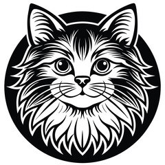 logo showcasing persian cat face with elegance