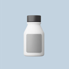 3d Realistic Medicine bottle icon vector Illustration