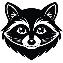 logo silhouette of raccoon face with distinct features