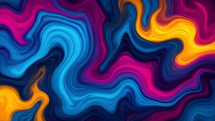 Obraz premium Abstract Swirling Liquid Paint in Vibrant Hues