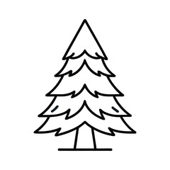 Obraz premium christmas tree vector illustration
