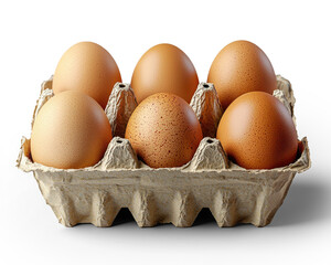 Carton of Six Brown Eggs