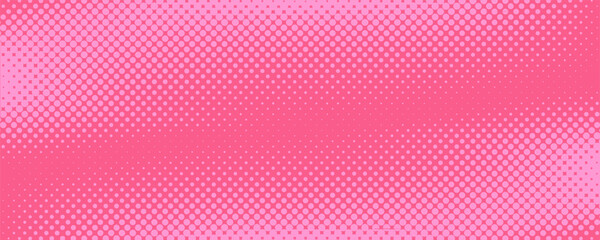 Baby pink pop art background in retro comic style with halftone dotted design, vector illustration