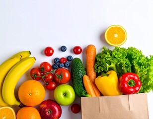  This image features a variety of fresh fruits and vegetables 