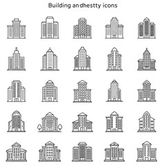 Home button icons set. Home page icon. Simple house symbols. Building icon. Vector illustration.