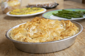 Savory Filo Pastry Pie or Spanakopita or Torta Pasqualina Style