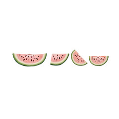 watermelon slice isolated no background
